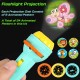 Mini Slide Projector Flashlight Torch with 24 Pattern, Kids Projection Light Toy Slide Flashlight Lamp Education Learning Night Light Before Going to Bed