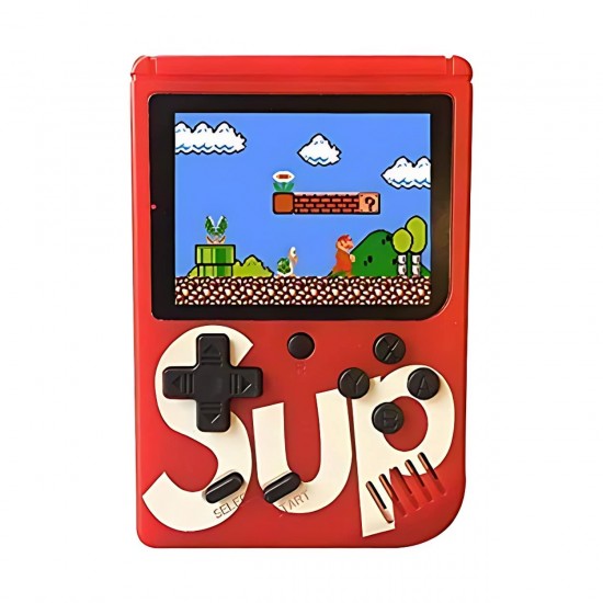 SUP 400 in 1 Retro Game Box Without Remote Control , Only for 1 Player, Classical Game PAD Can Play On TV, 400 Games Like Contra, Tank, Bomber Man, Aladdin, Etc. (Red)