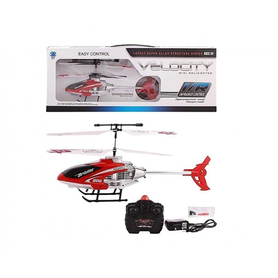 Velocity Flying Helicopter with Unbreakable Blades Infrared Sensors