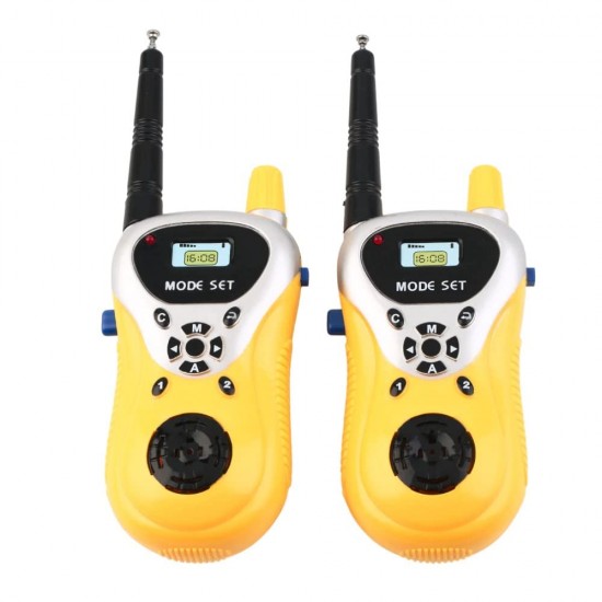 Walkie Talkie Toys for Kids 2 Way Radio Toy for 3-12 Year Old Boys Girls, Up to 20 Meter Outdoor Range Yellow