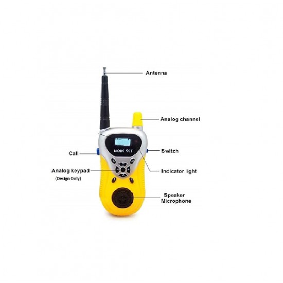 Walkie Talkie Toys for Kids 2 Way Radio Toy for 3-12 Year Old Boys Girls, Up to 20 Meter Outdoor Range Yellow