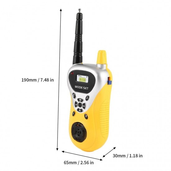 Walkie Talkie Toys for Kids 2 Way Radio Toy for 3-12 Year Old Boys Girls, Up to 20 Meter Outdoor Range Yellow