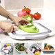 3 in 1 Collapsible Cutting Board with Basket, Dish Tub with Draining Plug, Portable Fruits Vegetables Wash and Drain Sink Storage Basket, Space Saving Multi Function