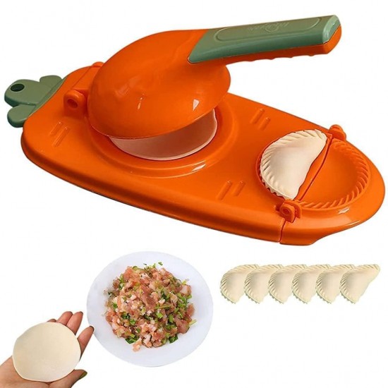 2-in-1 Dumpling Maker, Momo Maker, Gujiya Maker Machine, Momo Maker Machine, Kajjikayalu Karanji Maker, Samosa Maker, Skin Press Mould for Ghughra with Dumpling Puri Maker (Multi)