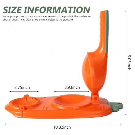 2-in-1 Dumpling Maker, Momo Maker, Gujiya Maker Machine, Momo Maker Machine, Kajjikayalu Karanji Maker, Samosa Maker, Skin Press Mould for Ghughra with Dumpling Puri Maker (Multi)