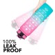 Motivational Water Bottle with Time Marker Straw BPA Free Leakproof Portable Reusable Fitness Sport 1L Water Bottle for Men Women Kids Student to Office School Gym Workout Multicolor