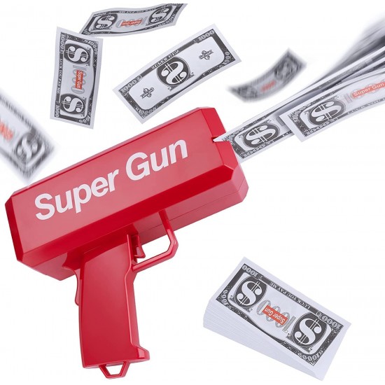 Supreme Money Gun Cash Cannon for Wedding, Parties and Fun Includes 100 Fake Dollars Money Gun