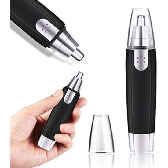 3 in 1 Electric Nose & Ear Hair Trimmer for Men & Women | Dual-edge Blades |Painless Nose and Ear Hair Remover Trimmer Eyebrow Flawless Electronic (black)