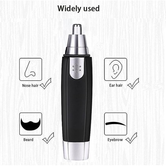 3 in 1 Electric Nose & Ear Hair Trimmer for Men & Women | Dual-edge Blades |Painless Nose and Ear Hair Remover Trimmer Eyebrow Flawless Electronic (black)