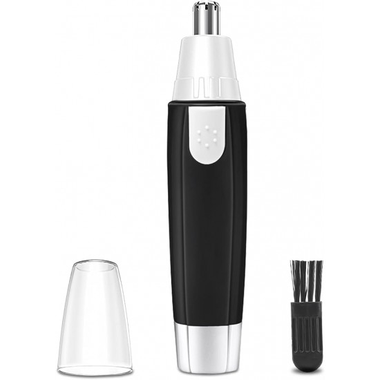 3 in 1 Electric Nose & Ear Hair Trimmer for Men & Women | Dual-edge Blades |Painless Nose and Ear Hair Remover Trimmer Eyebrow Flawless Electronic (black)