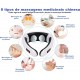 Electric Neck Massager for Deep Tissue Pain Relief Cervical Vertebra Massager Impulse Treatment Device for Acupoint Magnetic Therapy with 2 Electrode Pads (White)