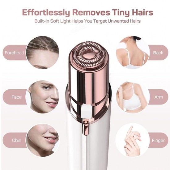 Flawless Women Painless Face Hair Remover Trimmer For Women-Upper Lip, Chin, Eyebrow Shaver For Women