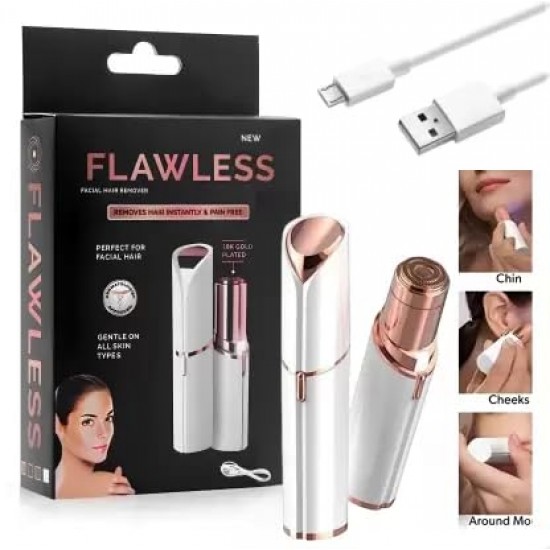 Flawless Women Painless Face Hair Remover Trimmer For Women-Upper Lip, Chin, Eyebrow Shaver For Women