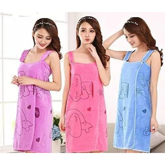 Women Bath Full Body Towel Microfiber Wearable Magic Towel for Women, Soft Wearable Bathing, Beach and Spa Bathrobe Pack of 1 