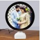 Heart Beat Plastic Round Magic Mirror Tabletop Customized Photo Frame (White) For Valentines Day Gifts, Anniversary, Birthday