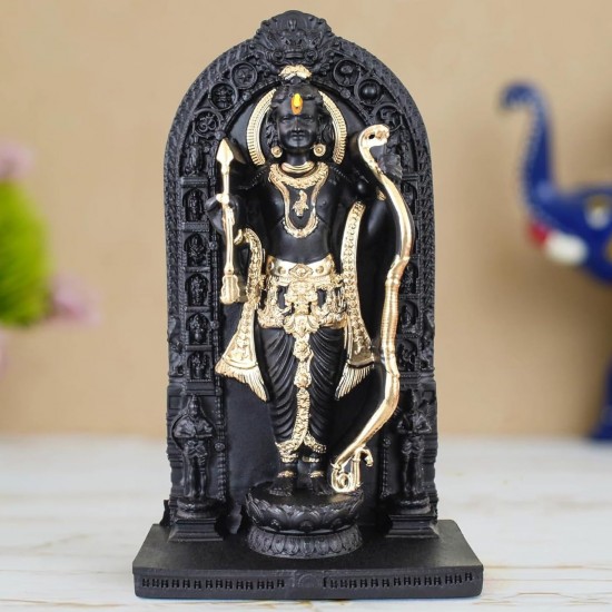 Ram Lala Idol Murti (4 Inch, Small) for Home Pooja Room Mandir Temple Car Dashboard Office Table Decorative Ayodhya Ram Lalla Statue Gift Items