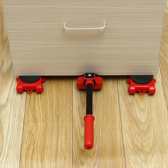 Furniture Lifter Mover Tool Set Heavy Duty Furniture Lifter Mover Tool Set, Easy and Safe Tools, Furniture Moving Roller Wheel Set for Washing Machines, Fridge, Sofa, Wardrobes (Furniture Tool)