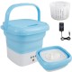 Mini Portable Folding Washing Machine Bucket Washer Mobile Foldable Washing & Spin Dry for Camping, Travel, Lightweight and Easy to Carry