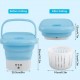 Mini Portable Folding Washing Machine Bucket Washer Mobile Foldable Washing & Spin Dry for Camping, Travel, Lightweight and Easy to Carry