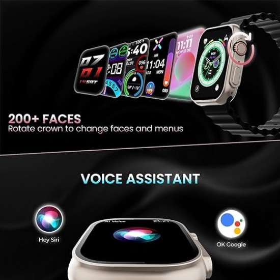 S8 Ultra Smart Watch with 4G SIM Card, App Store Working, Google Maps, Facebook, YouTube, Android, Sports Features, Bluetooth Calling(SIM Supported) Extra Band (Orange and Black)