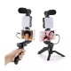 Vlogging kit 6 in 1 Combo (Shotgun Microphone, Selfie Light, Tripod Stand, Mobile Holder, Shock Mount, Noise Cancellation Foam) Vlog Kit for Recording/YouTube/Reels & Photography