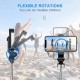 XT-02 Bluetooth Extendable Selfie Stick with Wireless Remote for Making TikTok, Vlog Videos and Tripod Stand Selfie Stick for for Mobile and All Smart Phones