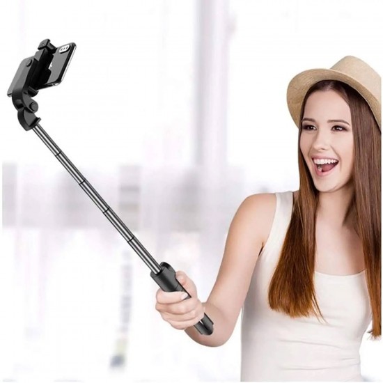 XT-02 Bluetooth Extendable Selfie Stick with Wireless Remote for Making TikTok, Vlog Videos and Tripod Stand Selfie Stick for for Mobile and All Smart Phones